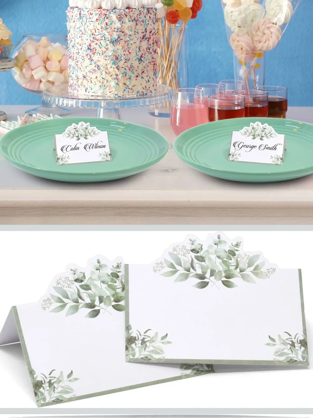 Gift Boutique eucalyptus placecards
